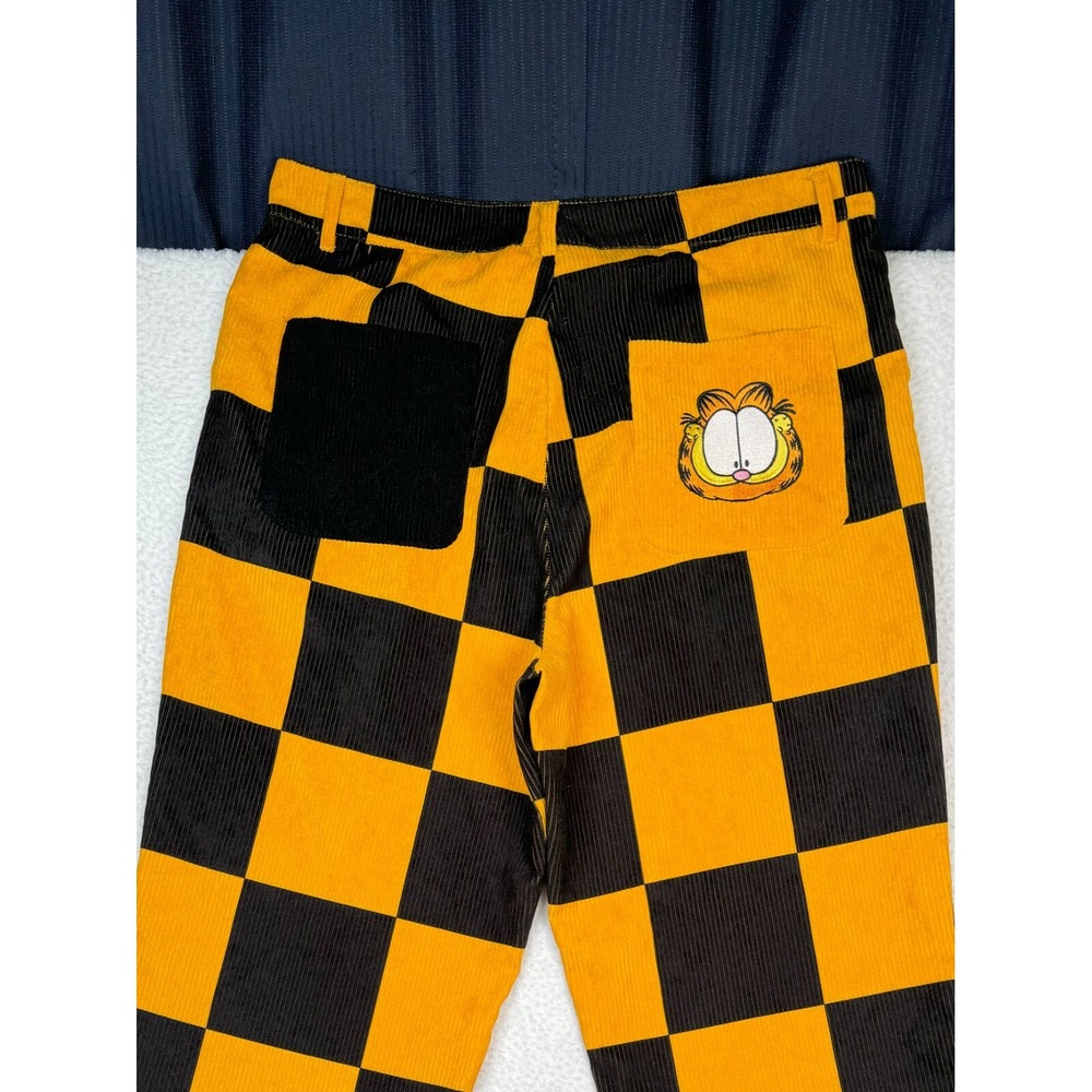 Dumbgood Garfield Corduroy Pants Womens Large Fits 34x30 - Checkered - READ - Picture 11 of 16